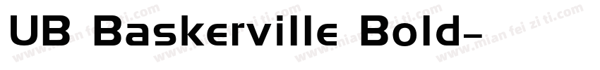UB Baskerville Bold字体转换